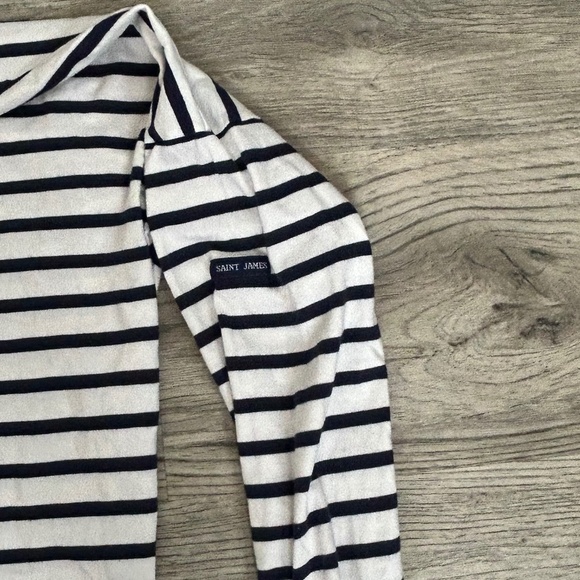 Saint James for J Crew Striped 3/4 Sleeve Top - Picture 3 of 9